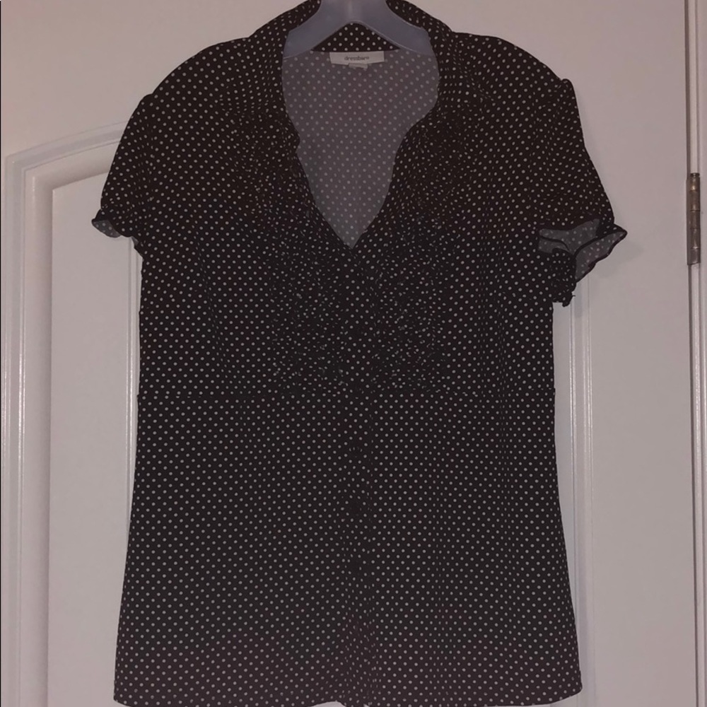 Dress Barn Poke-a-Dot Ruffles Blouse